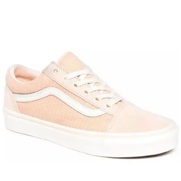 Vans Shoes - Vans Womens Pink Old Skool Woven Check Spanish Villa Suede Canvas Shoes Size 7.5